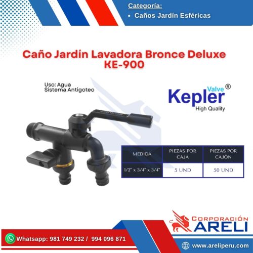 Caño Jardín Lavadora Bronce Deluxe KE-900