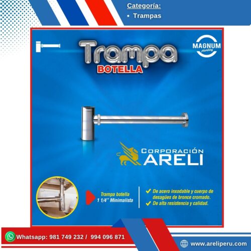 Trampa Botella 1 1/4" Minimalista Magnum
