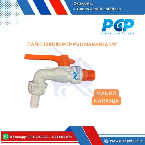 CAÑO JARDIN PCP PVC NARANJA 1/2"