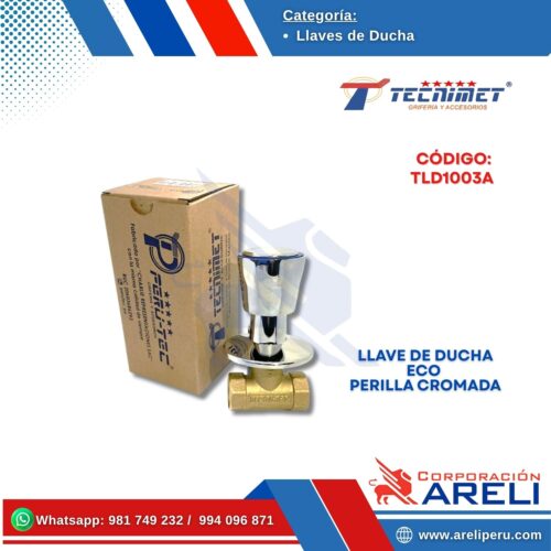 LLAVE DE DUCHA ECO PERILLA CROMADA TECNIMET
