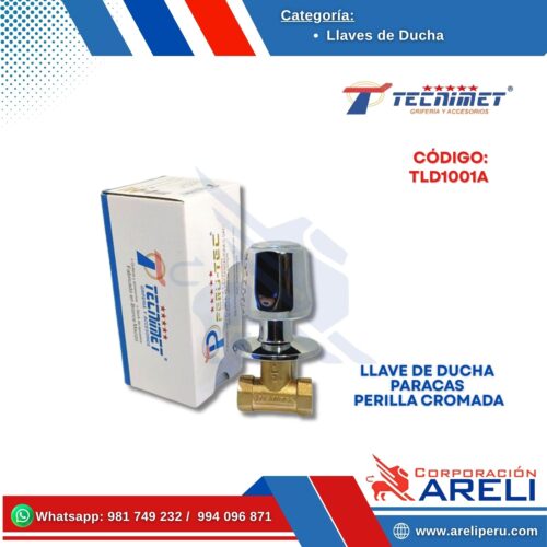 LLAVE DE DUCHA PARACAS  PERILLA CROMADA TECNIMET