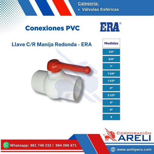Llave Esferica C/R Manija Redonda - ERA