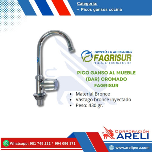 PICO GANSO AL MUEBLE (BAR) CROMADO FAGRISUR