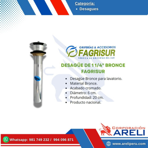 DESAGÜE DE 1 1/4" BRONCE FAGRISUR