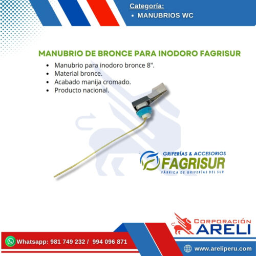 MANUBRIO DE BRONCE PARA INODORO FAGRISUR