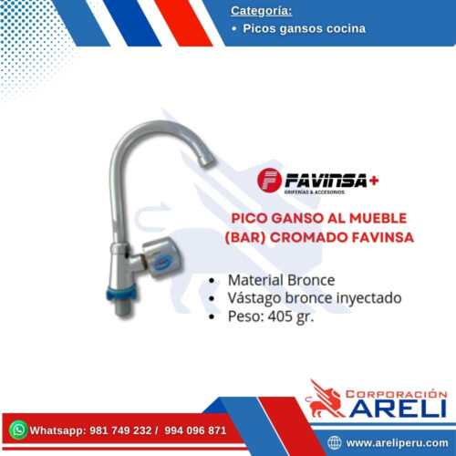 PICO GANSO AL MUEBLE (BAR) CROMADO FAVINSA