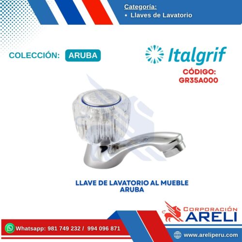 LLAVE DE LAVATORIO AL MUEBLE ARUBA - ITALGRIF