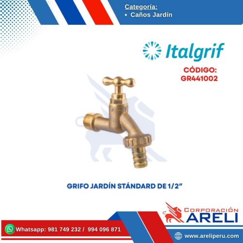 GRIFO JARDÍN BRONCE STÁNDARD DE 1/2″ - ITALGRIF