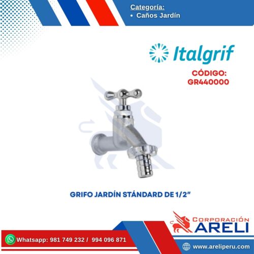 GRIFO JARDÍN CROMADO STÁNDARD DE 1/2″ - ITALGRIF