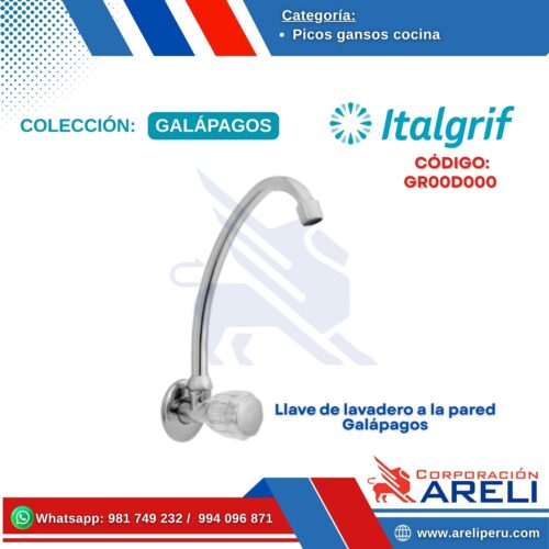 Llave de lavadero a la pared Galápagos - ITALGRIF