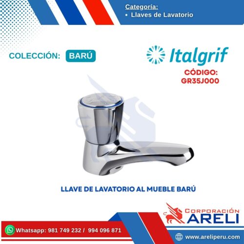 LLAVE DE LAVATORIO AL MUEBLE BARÚ - ITALGRIF