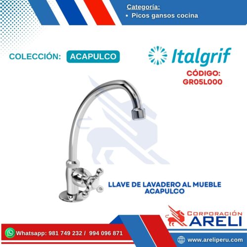 LLAVE DE LAVADERO AL MUEBLE ACAPULCO - ITALGRIF