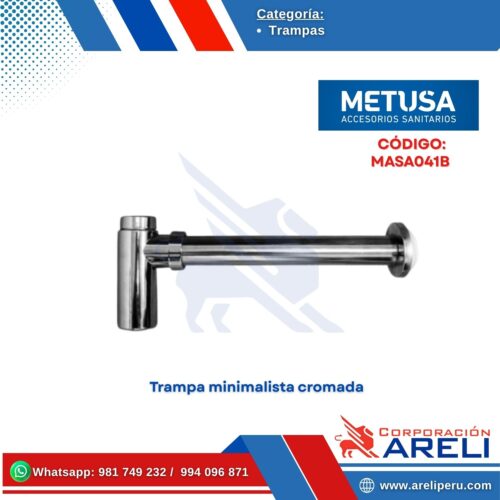 Trampa minimalista cromada - METUSA