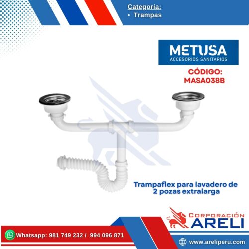 Trampaflex para lavadero de  2 pozas extralarga - METUSA