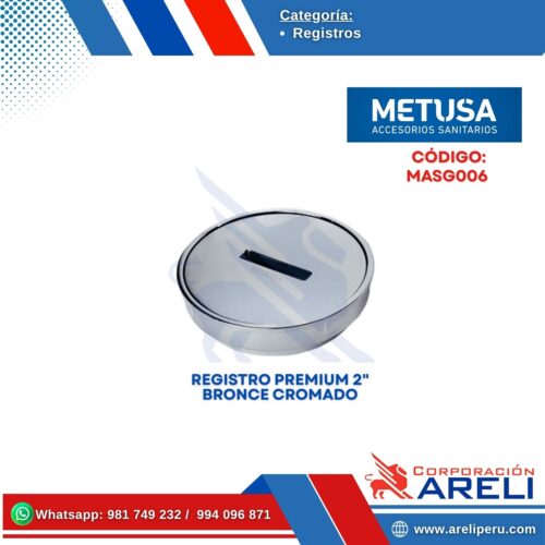 REGISTRO PREMIUM BRONCE CROMADO 2", 3" Y 4" - METUSA