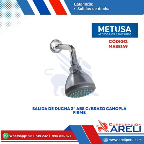 SALIDA DE DUCHA 3″ ABS C/BRAZO CANOPLA FIRME - METUSA