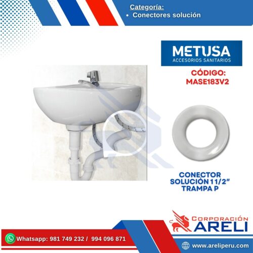 CONECTOR SOLUCIÓN 1 1/2″ TRAMPA P - METUSA