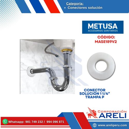 CONECTOR SOLUCIÓN 1 1/4″ TRAMPA P - METUSA