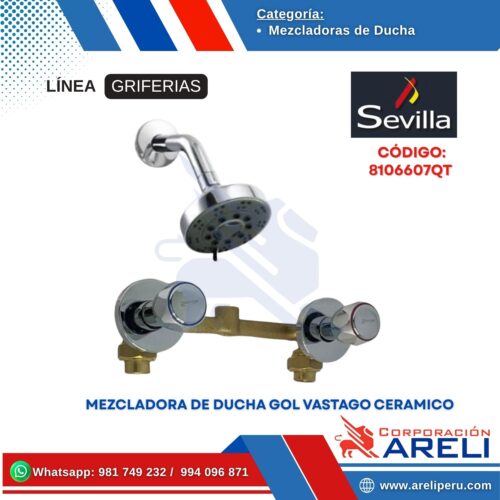 MEZCLADORA DE DUCHA GOL VASTAGO CERAMICO SEVILLA