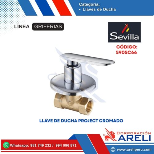 LLAVE DE DUCHA PROJECT CROMADO SEVILLA
