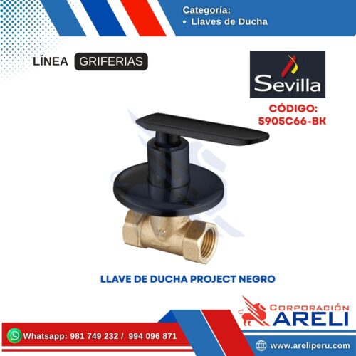 LLAVE DE DUCHA PROJECT NEGRO SEVILLA
