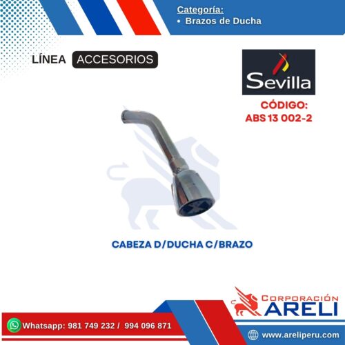 CABEZA D/DUCHA C/BRAZO SEVILLA ABS 13 002-2