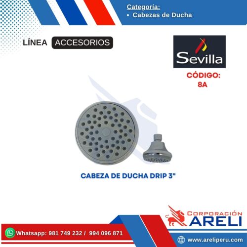 CABEZA DE DUCHA DRIP 3" SEVILLA