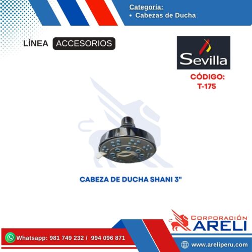 CABEZA DE DUCHA SHANI 3" SEVILLA