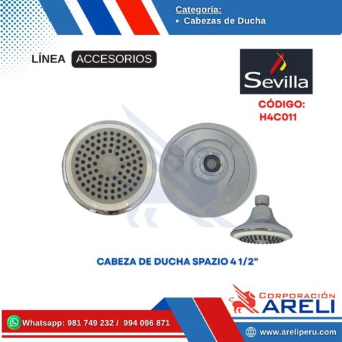 CABEZA DE DUCHA SPAZIO 4 1/2" SEVILLA