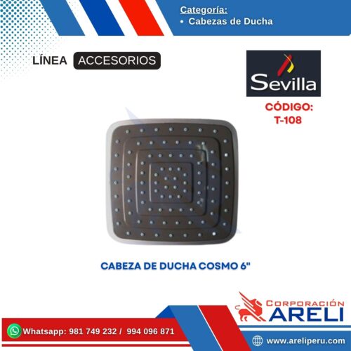 CABEZA DE DUCHA COSMO 6" SEVILLA