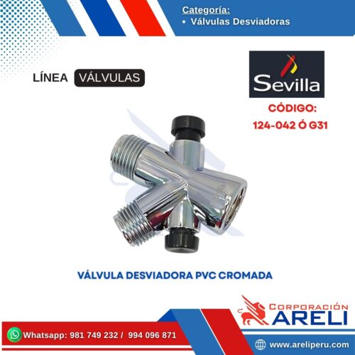 VÁLVULA DESVIADORA PVC CROMADA SEVILLA