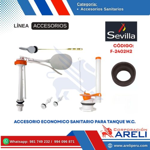 ACCESORIO ECONOMICO SANITARIO PARA TANQUE W.C. SEVILLA