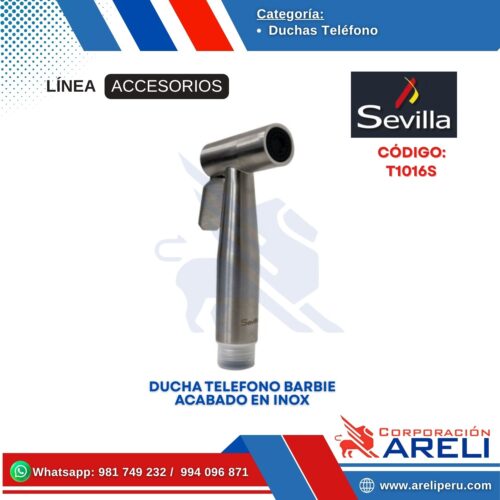 DUCHA TELEFONO BARBIE ACABADO EN INOX SEVILLA