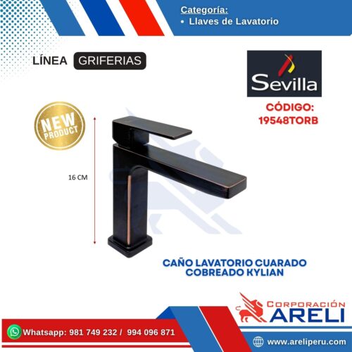 CAÑO LAVATORIO CUARADO COBREADO KYLIAN- SEVILLA