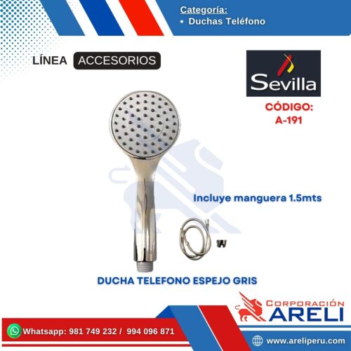 DUCHA TELEFONO ESPEJO GRIS SEVILLA