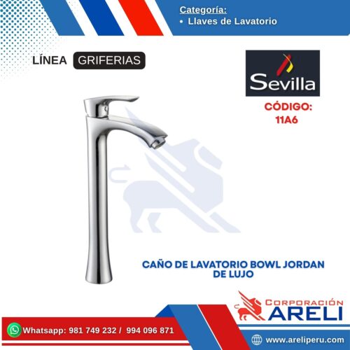 CAÑO DE LAVATORIO BOWL JORDAN DE LUJO SEVILLA