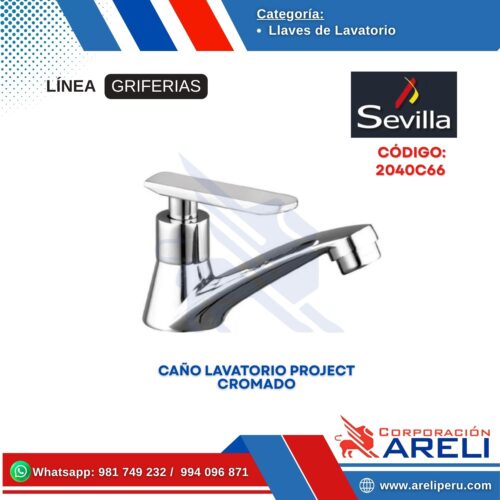 CAÑO LAVATORIO PROJECT CROMADO SEVILLA