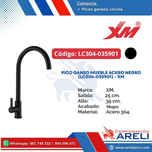 PICO GANSO MUEBLE ACERO NEGRO (LC304-035901) - XM
