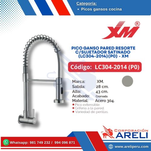 PICO GANSO PARED RESORTE C/SUJETADOR SATINADO  (LC304-2014)(P0) - XM